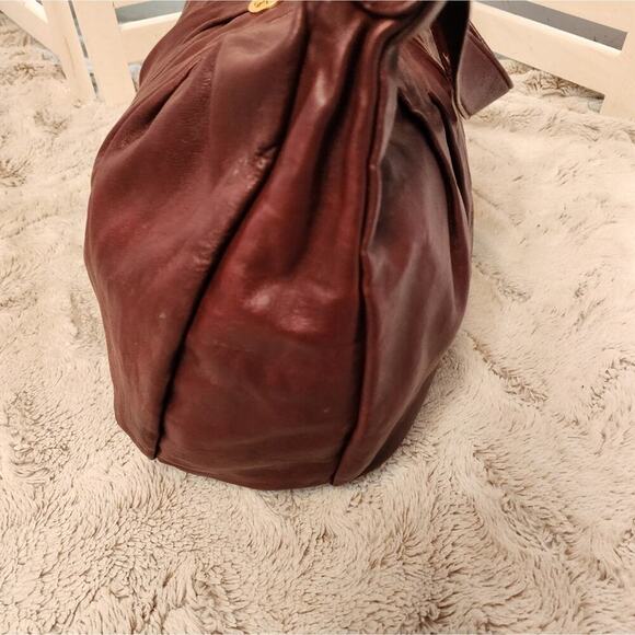 TORY BURCH BURGANDY HOBO BAG - Picture 7 of 16